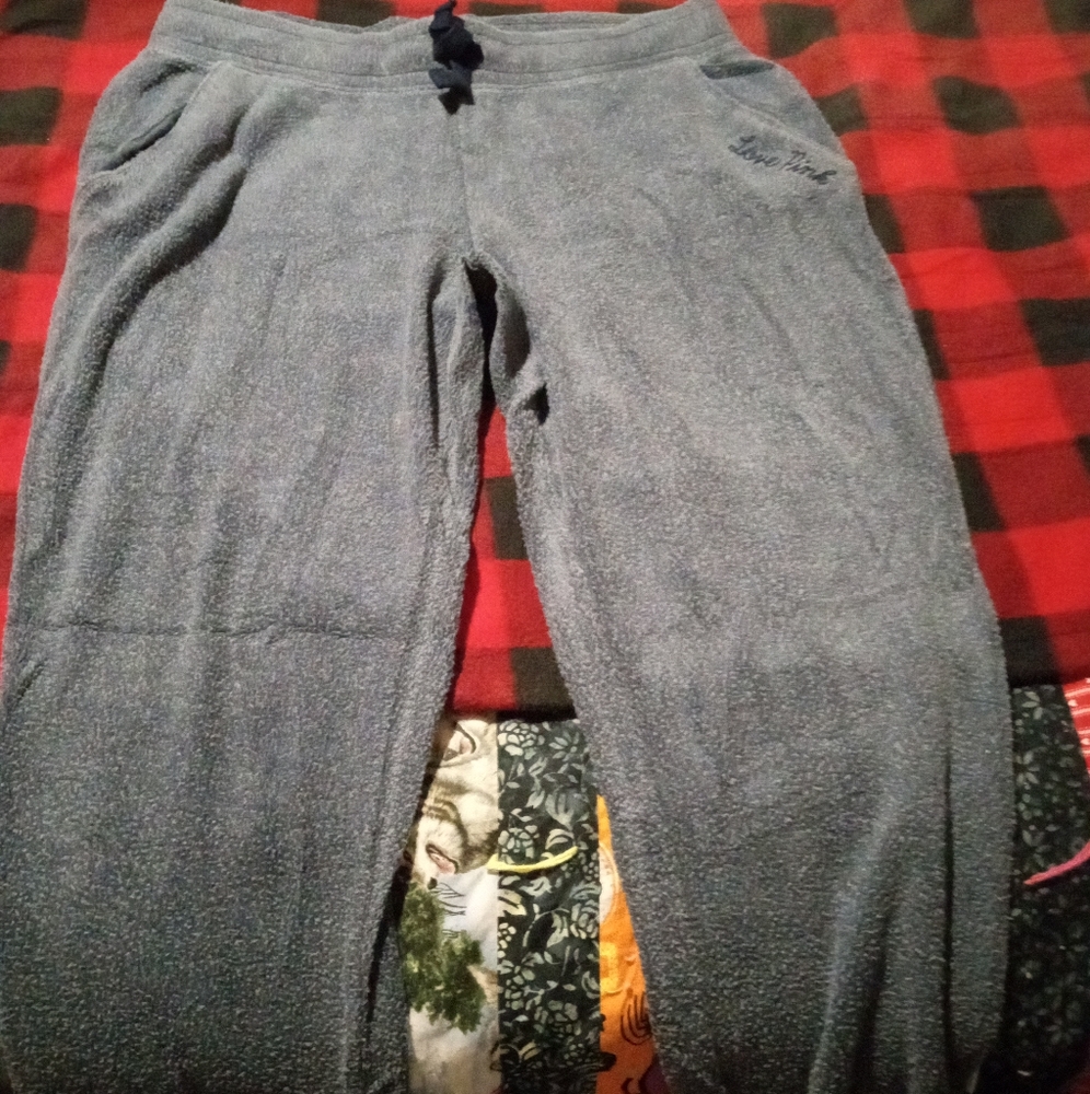 Cozy Blue/Gray Fuzzy Lounge Pants